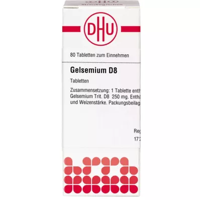 GELSEMIUM D 8 tablet, 80 adet GELSEMIUM D 8 tablet, 80 adet