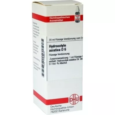 HYDROCOTYLE asiatica D 6 Seyreltme, 20 ml HYDROCOTYLE asiatica D 6 Seyreltme, 20 ml