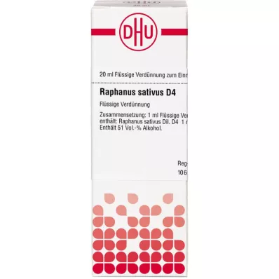 RAPHANUS SATIVUS D 4 seyreltme, 20 ml RAPHANUS SATIVUS D 4 seyreltme, 20 ml