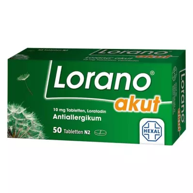 LORANO akut tabletler, 50 adet LORANO akut tabletler, 50 adet