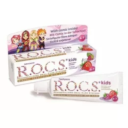 ROCS Çocuk ahududu + çilekli diş macunu, 45 gr