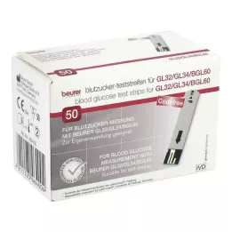 BEURER GL32/GL34/BGL60 kan şekeri test şeritleri, 50 adet