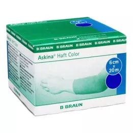 ASKINA Yapışkanlı bandaj rengi 6 cmx20 m mavi, 1 adet