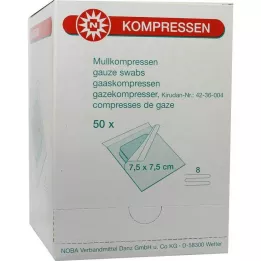 MULLKOMPRESSEN 7,5x7,5 cm steril 8 yönlü, 50X2 adet