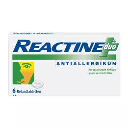 REACTINE ikili sürekli salımlı tabletler, 6 adet