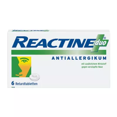 REACTINE ikili sürekli salımlı tabletler, 6 adet