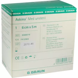 ASKINA Med yara örtüsü 6 cmx5 m steril olmayan, 1 adet
