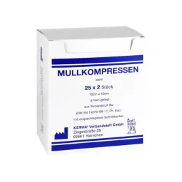 MULLKOMPRESSEN 10x10 cm steril 8 katlı BW, 25X2 adet