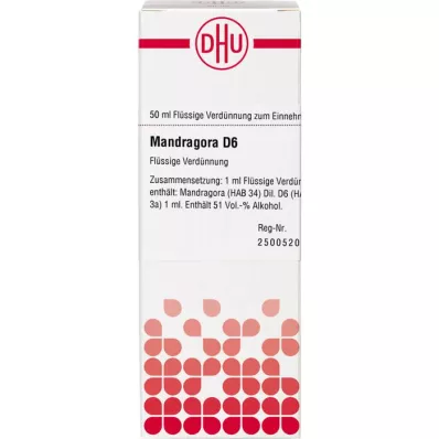 MANDRAGORA D 6 Seyreltme, 50 ml MANDRAGORA D 6 Seyreltme, 50 ml