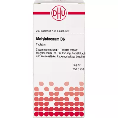 MOLYBDAENUM D 6 tablet, 200 adet