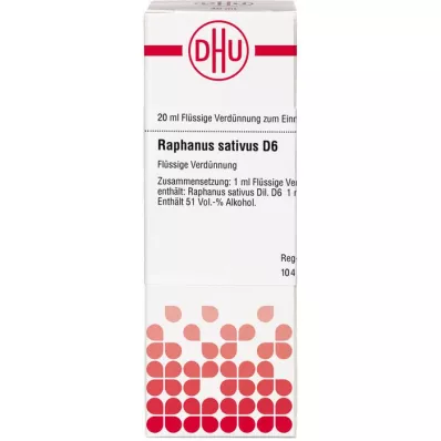 RAPHANUS SATIVUS D 6 Seyreltme, 20 ml RAPHANUS SATIVUS D 6 Seyreltme, 20 ml