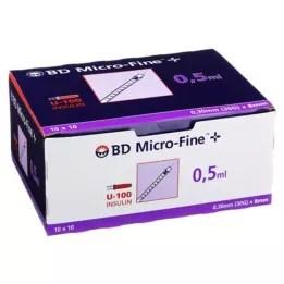 BD MICRO-FINE+ İnsülin şırıngası 0,5 ml U100 8 mm, 100X0,5 ml