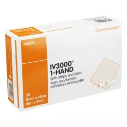 OPSITE IV 3000 10x12 cm şeffaf kanül fiksasyonu, 50 adet