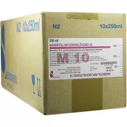 MANNITOL Bilg.-Lsg. 10, 10X250 ml