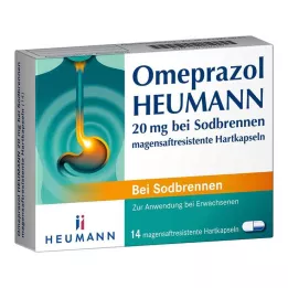 OMEPRAZOL Heumann 20 mg b.Sodbr.gastrik aside dayanıklı sert kapsüller, 14 adet