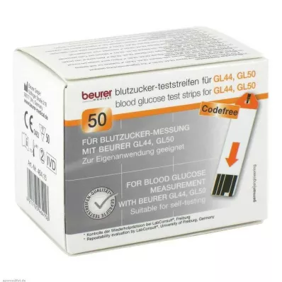 BEURER GL44/GL50 test şeritleri, 50 adet BEURER GL44/GL50 test şeritleri, 50 adet