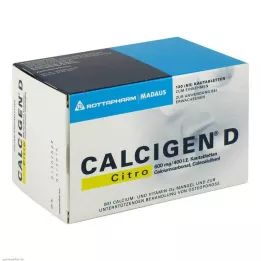 CALCIGEN D Citro 600 mg/400 I.E. çiğnenebilir tabletler, 120 adet