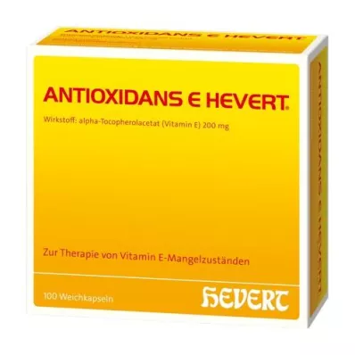 ANTIOXIDANS E Hevert yumuşak kapsül, 100 adet ANTIOXIDANS E Hevert yumuşak kapsül, 100 adet