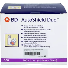 BD AUTOSHIELD Duo Güvenlik Kalem İğneleri 5 mm, 100 adet