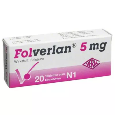 FOLVERLAN 5 mg tabletler, 20 adet