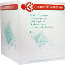 SCHLITZKOMPRESSEN 10x10 cm steril 12 katlı, 40X2 adet