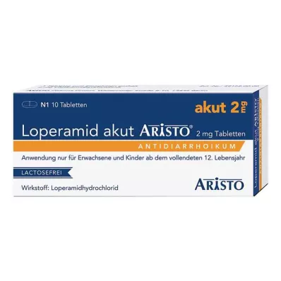 LOPERAMID akut Aristo 2 mg tablet, 10 adet LOPERAMID akut Aristo 2 mg tablet, 10 adet