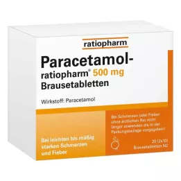 PARACETAMOL-ratiopharm 500 mg efervesan tablet, 20 adet