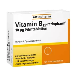 VITAMIN B12-RATIOPHARM 10 μg film kaplı tabletler, 100 adet