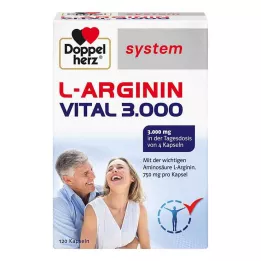 DOPPELHERZ L-Arginin Vital 3.000 sistem kapsülleri, 120 adet
