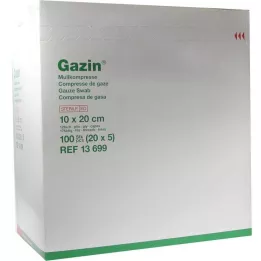 GAZIN Gazlı bez komp.10x20 cm steril 12 katlı ekstra büyük, 20X5 adet