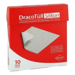 Dracotull Sil.10x10 cm silikon dayanıklı yara kontrol pedi, 10 adet