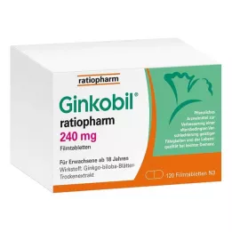 GINKOBIL-ratiopharm 240 mg film kaplı tablet, 120 adet