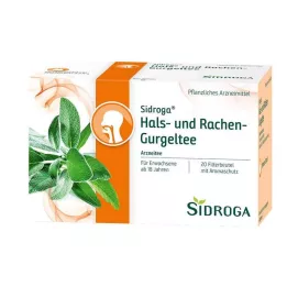 SIDROGA Boğaz ve yutak gargara çay filtre poşetleri, 20X2,5 gr