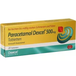 PARACETAMOL Dexcel 500 mg tablet, 20 adet