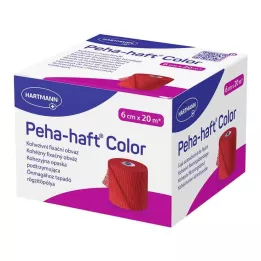 PEHA-HAFT Renkli Sabitleme Bandı latekssiz 6 cm x 20 m kırmızı, 1 adet