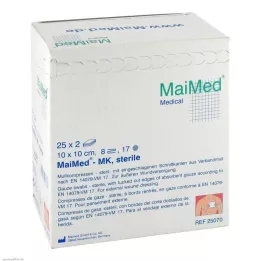 MULLKOMPRESSEN 10x10 cm steril 8 yönlü, 25X2 adet