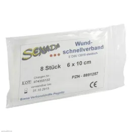 Senada hızlı yara pansumanı 6x10 cm, 8 adet