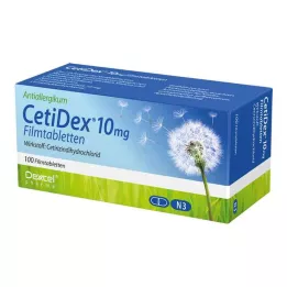 CETIDEX 10 mg film kaplı tabletler, 100 adet