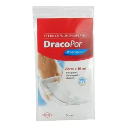 DRACOPOR su geçirmez yara pansumanı 10x20 cm steril, 5 adet