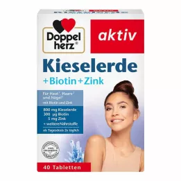 DOPPELHERZ Silika+Biyotin+Çinko Tabletleri, 40 adet