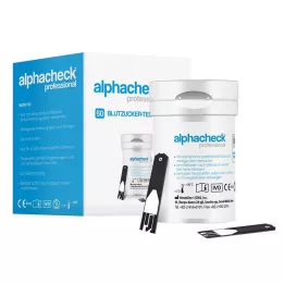 ALPHACHECK profesyonel kan şekeri test şeritleri, 50 adet