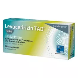LEVOCETIRIZIN TAD 5 mg film kaplı tabletler, 20 adet