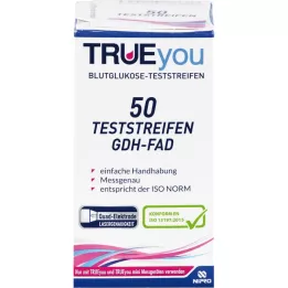 TRUEYOU Kan şekeri test çubukları, 50 adet