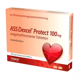 ASS Dexcel Protect 100 mg mide-dayanıklı tabletler, 50 adet