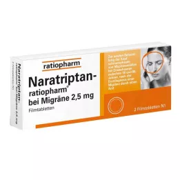 NARATRIPTAN-migren için ratiopharm film kaplı tablet, 2 adet