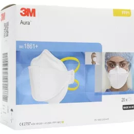 ATEMSCHUTZMASKE 3M 1861+ valfsiz Aura FFP1, 20 adet