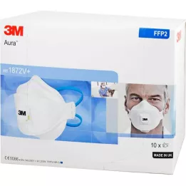 ATEMSCHUTZMASKE 3M 1872V+ Aura FFP2 valfli, 10 adet