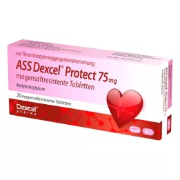ASS Dexcel Protect 75 mg mide-dayanıklı tabletler, 20 adet