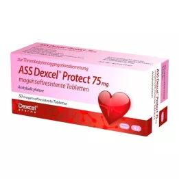ASS Dexcel Protect 75 mg mide-dayanıklı tabletler, 50 adet