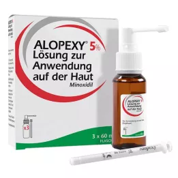 ALOPEXY Cilt uygulaması için %5lik solüsyon, 3X60 ml